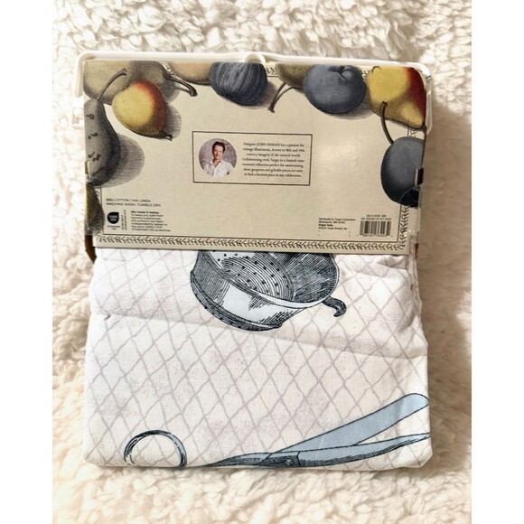 John Derian x Target Cutlery Toss Tablecloth Cotton Linen 60” x 104” New - Picture 5 of 5